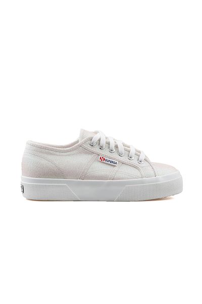 Superga 2740 حذاء كاجوال نسائي باللون البيج 2740-PLATFORM-LAME-BEIGE