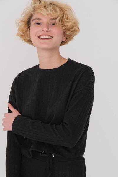 Addax Σετ Πλεκτά με λαιμόκοψη με διπλό τοπ και κάτω μέρος Tkm1065-asn75