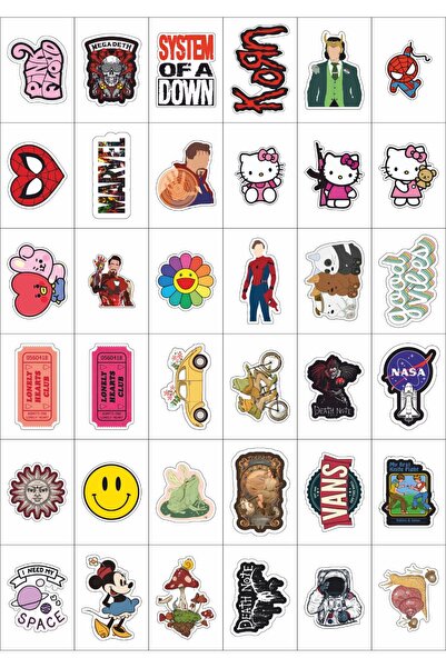 owl bag slatke Lik s i mešovite figure br. 7, set od 36 nalepnica