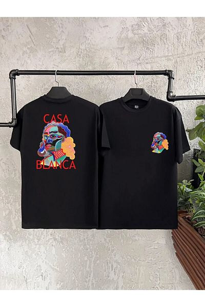 Vordevia Tricou oversize cu imprimeu Casa Blanca fata spate