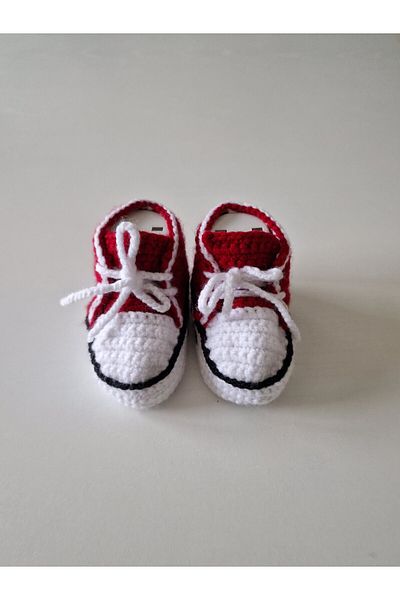 Butik Hobby Cafe Hand Knitted 6-12 Months Boots Baby Booties