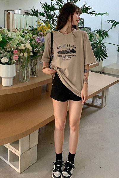 Trend Sizde Unisex Age Of Steam Printed Design T-shirt