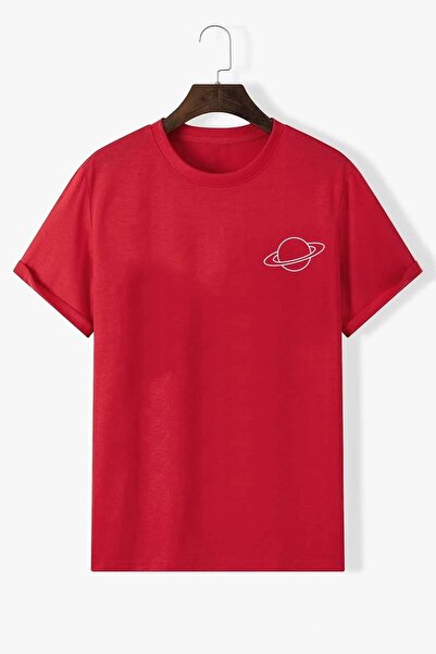 Trend Sizde Unisex Saturn Printed Design T-shirt