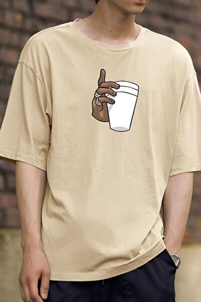 Trend Sizde Μπλουζάκι Unisex Tupac Coffee Printed Design