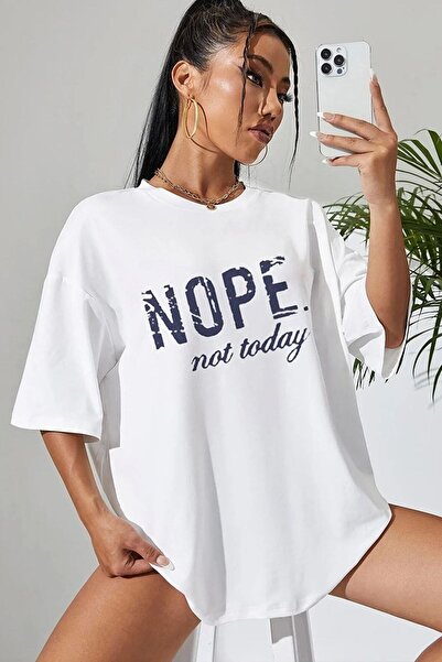 Trend Sizde Unisex Not Today Printed Design T-shirt