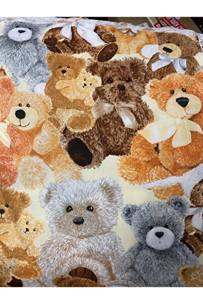 Tam Seramik Teddy Bear - Sevimli Ayıcıklar Kırkyama Kumaşı