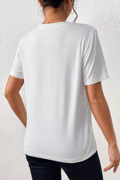 Trend Sizde Μπλουζάκι Unisex Make Up Silhouette με εμπριμέ σχέδιο