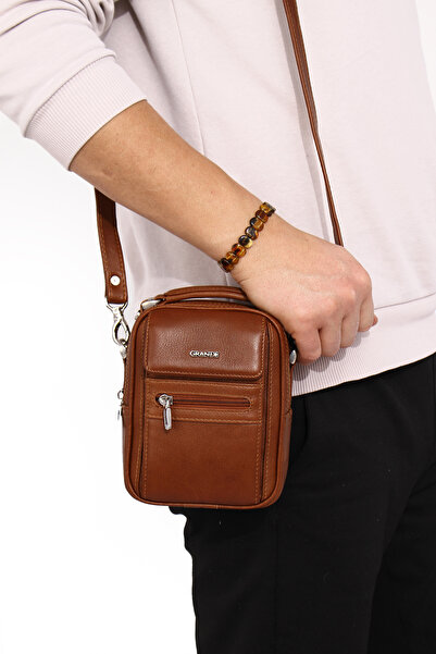 Grande Deri Grande 4586 100% натуральна шкіра Чоловіча сумка через плече Taba