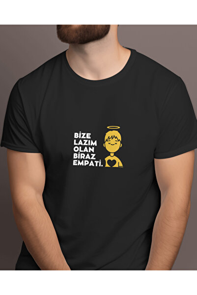 AEMİ Potrebna nam je malo empatije Napisano Štampano Majica Unisex Oversize k...