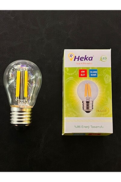 Heka 4 WATT E27 DUYLU G45 MODEL, 310 LÜMEN 2700 KELVİN GÜNIŞIĞI DİMMERLİ LED ...