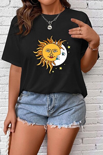 Trend Sizde تي شيرت بأكمام قصيرة مطبوع عليه ألسنة لارك للجنسين