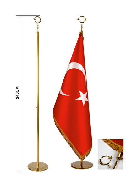 bidünyamadalya 1 Adet Ofis Ve Makam Püsküll Türk Bayrağı