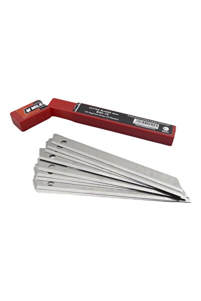 MİLES Miles Narrow Utility Knife Refill 9 mm 10 pcs 10 Tubes (100 Pieces) B94-10