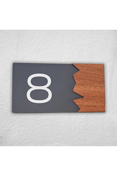 Dekokonsept Woodenseri Yatay Pleksi Ahşap Detaylı Uv Baskılı Apartman Daire O...