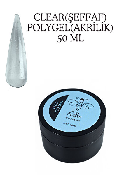 QBEE PROFESSIONAL 50ml Protez Tırnak Poly Gel Akrilik Gel Clear (ŞEFFAF)