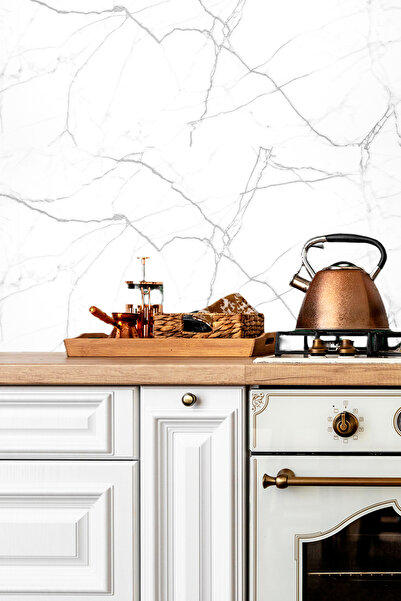 Tooall Кухонна плитка між стільницями з мармуровим візерунком, фольговане пок...