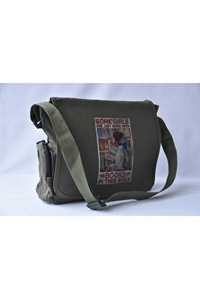 DENİKK Сумка-поштаря з принтом / Сумка з регульованим ременем і кишенями на блискавці