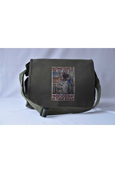 DENİKK Сумка-поштаря з принтом / Сумка з регульованим ременем і кишенями на блискавці