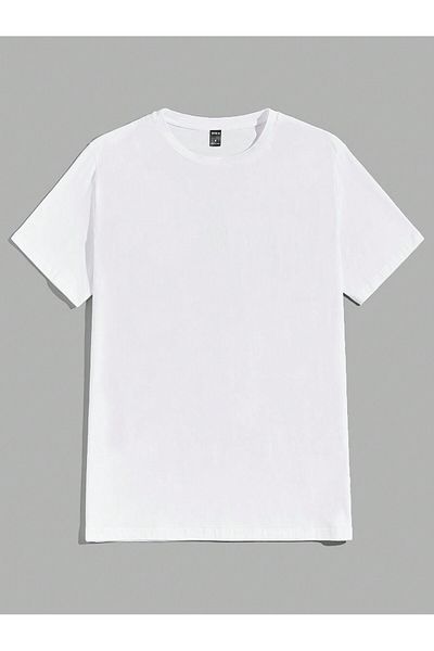 Jose Clothing Μπλουζάκι Unisex Λευκό εμπριμέ από οργανικό βαμβάκι Oversize κοντό μανίκι