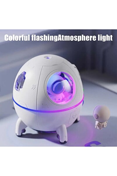 Bakmakistersen Uzay Kapsülü Astronot Ultrasonik Hava Nemlendirici Gece Lambas...
