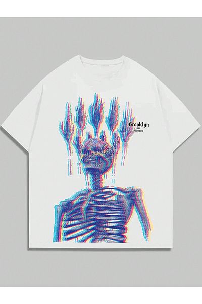 Jose Clothing Μπλουζάκι Unisex Oversize από οργανικό βαμβάκι με λευκή στάμπα - κοντομάνικο
