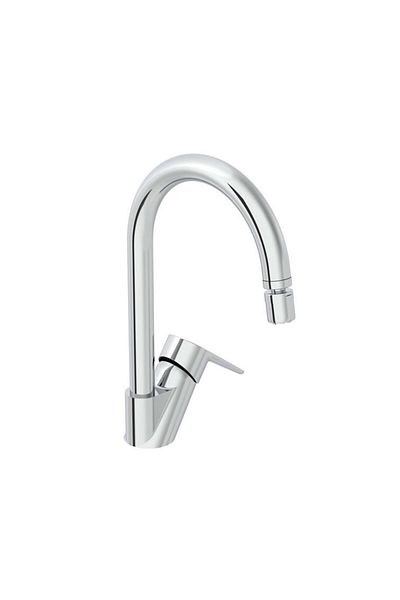 Artema Twist Round Sink Faucet - Low - Chrome
