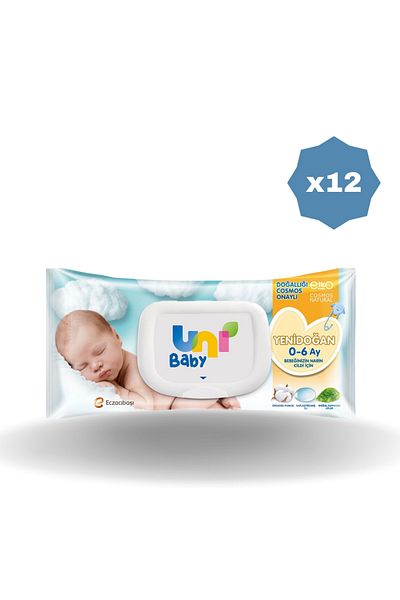 Uni UNI BABY NEWBORN WET TOWELS 40 Pcs X 12 PIECES