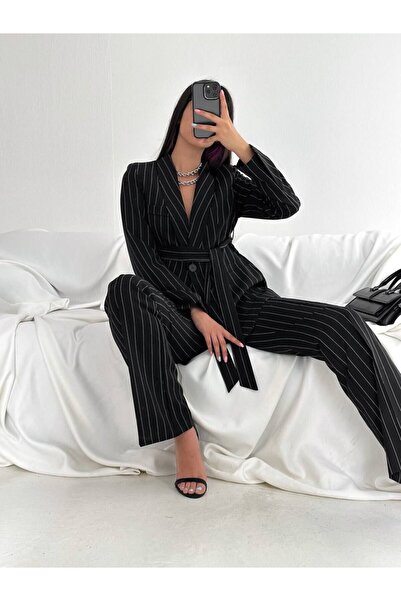 ZF BUTİK Öves csíkos kabát nadrágkosztüm