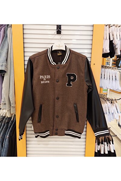 Yonca Çocuk BARCODE Kids 30054 P Written Children's College Cardigan