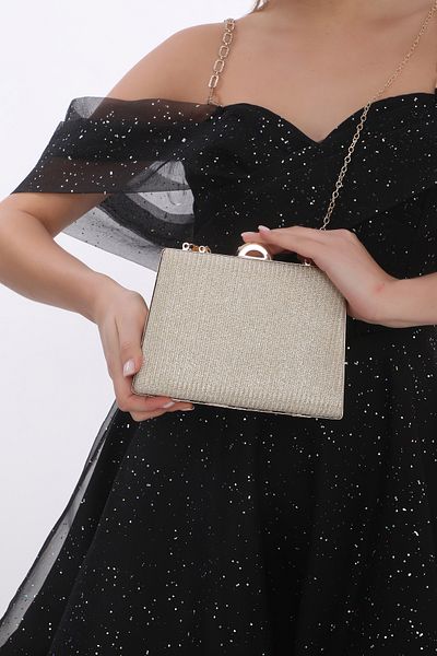 womenacs Χρυσό χρώμα Bream Model Glamourous βραδινό φόρεμα Portfolio Clutch Γυναικεία τσάντα Νέα σεζόν