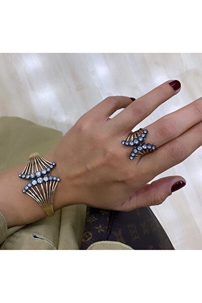 TMD AKSESUAR Kaburga Kelepçe Bilezik Ve Yüzük Seti