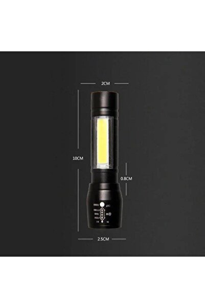 Cata Mini Boy Police El Feneri USB Şarjlı Taktikal Fener 3 Fonksiyon Cata CT-8024