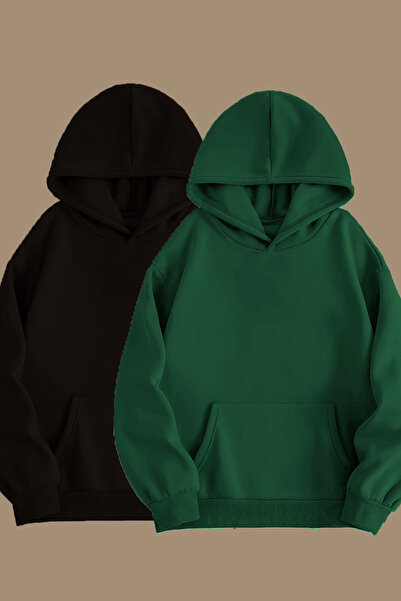 blackjack giyim Унисекс сив черен суичър с качулка от 2 части с качулка