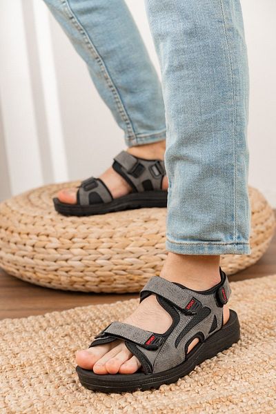 StWenn Ορθοπεδική Ανατομική Μαλακή Σόλα Velcro Ανδρικά Σανδάλια Ανδρικές Παντόφλες