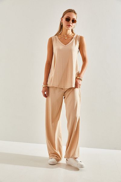 Bianco Lucci Women's Basic Bottom Top Set