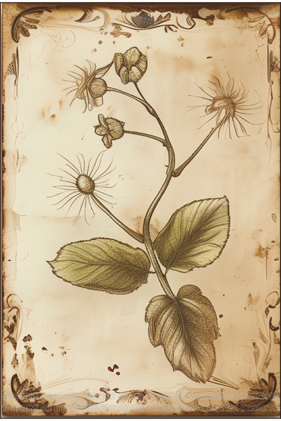 Hayat Poster ceai muguri flori ceai cafea bucătărie decor acasă pictură retro poster din lemn