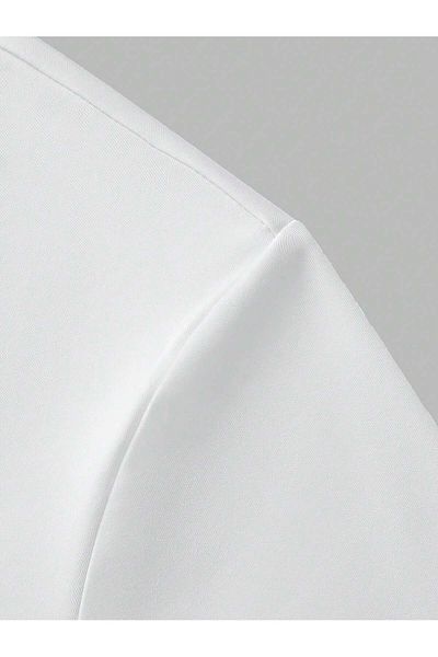 Jose Clothing Μπλουζάκι Unisex Λευκό εμπριμέ από οργανικό βαμβάκι Oversize με κοντό μανίκι