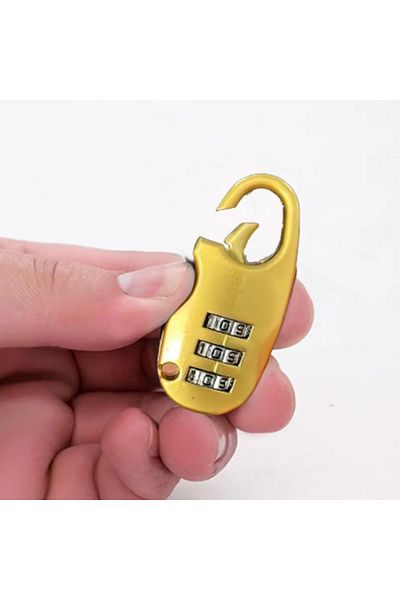 gaman Metal Combination Padlock Suitcase Lock Cabinet Lock Gold