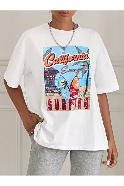 Jose Clothing Tricou cu mânecă scurtă, unisex, cu imprimeu alb, din bumbac or...