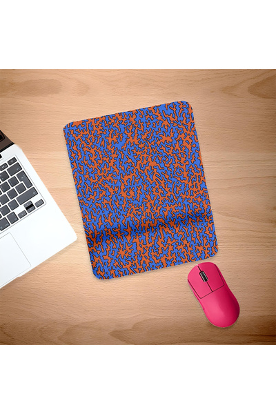 UcuruStore Πορτοκαλί Σχέδιο με Σχισμές, Ορθογώνιο Mouse Pad με Στήριγμα Καρπού