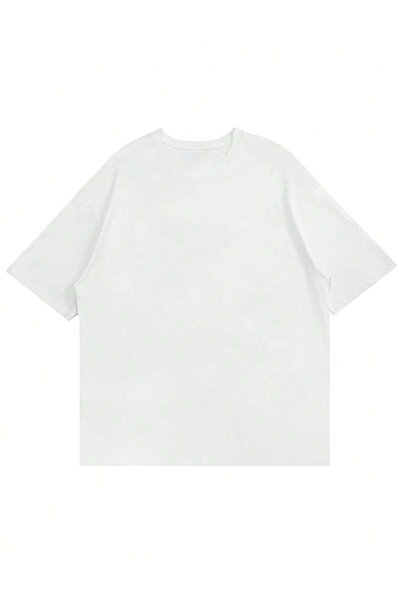 Jose Clothing Унісекс біла футболка з принтом з органічної бавовни великого розміру з коротким рукавом