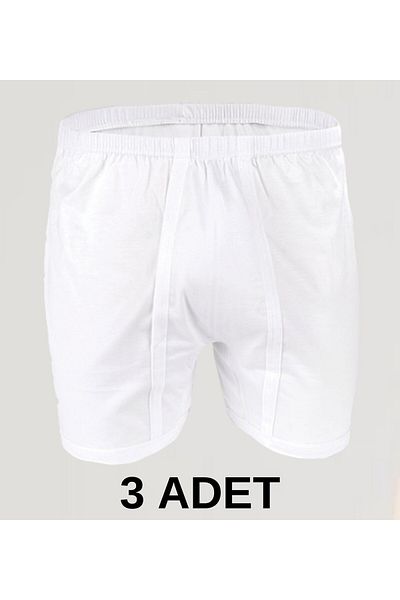 marufshop 3 τεμάχια ανδρών 100% βαμβάκι Αργεντινής χτενισμένο βαμβακερό μπόξερ λευκό (65 κιλά-115 κιλά)