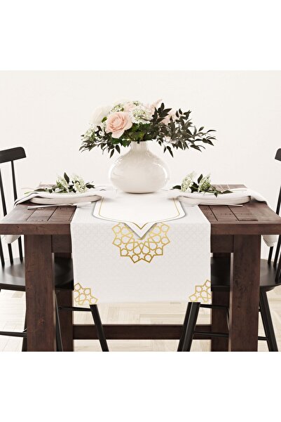 Filamente Ramadan Runner + 6 Pieces of American Service / Table Set / Stain Resistant and Washable Micropetek Fabric