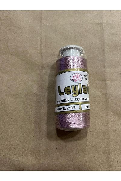 Leylak NYLON YARN Needlework Sewing EMBROIDERY LACE STRING DRIED ROSE 158 210/3 Layers 25 Gr