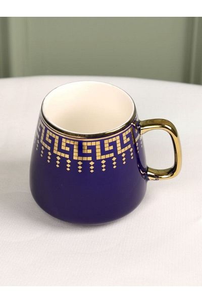 Viyalente Nescafe Porcelain Cup - Double Turkish Coffee, Cup with Handle and Tea Cup