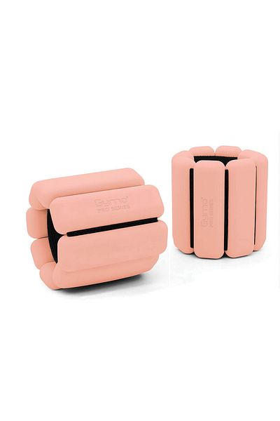 Gymo Pro Series Adjustable Silicone Wrist Weight 2x500gr Salmon