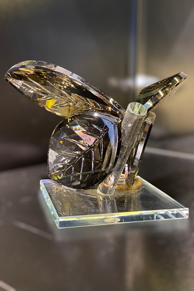 Lucky Art Kristal Füme Dekoratif Kelebek