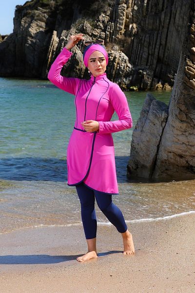 SEBOTEKS Pareo Model Design Καλσόν Κλειστό Μαγιό Hijab 2230