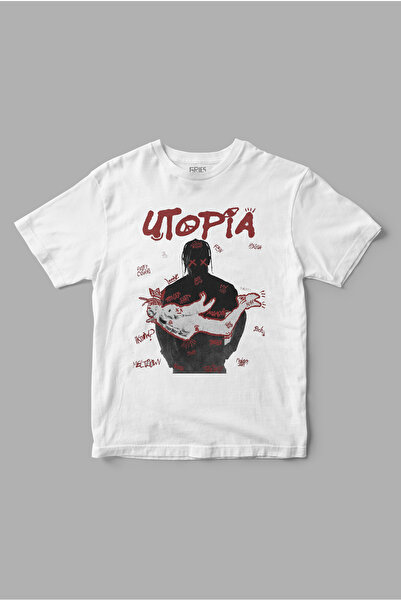 Gries يوتوبيا ترافيس سكوت تي شيرت مطبوع