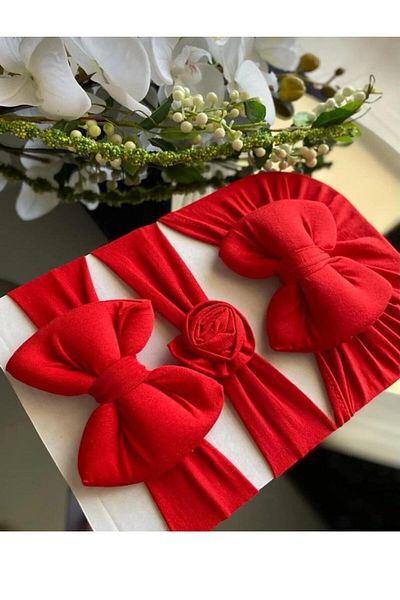 GÜNEŞ KİDS Baby Girl Bow Bone Bandana Set of 3
